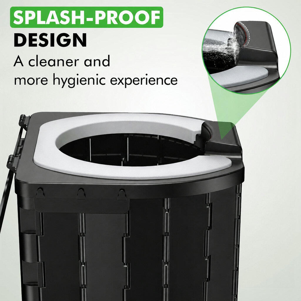 Toilettes de camping pliables avec sacs 5/6