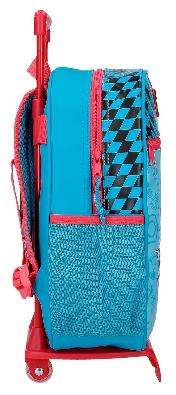 Zaino scolastico con trolley Mickey High speed 27x33x11 cm blu 4/5