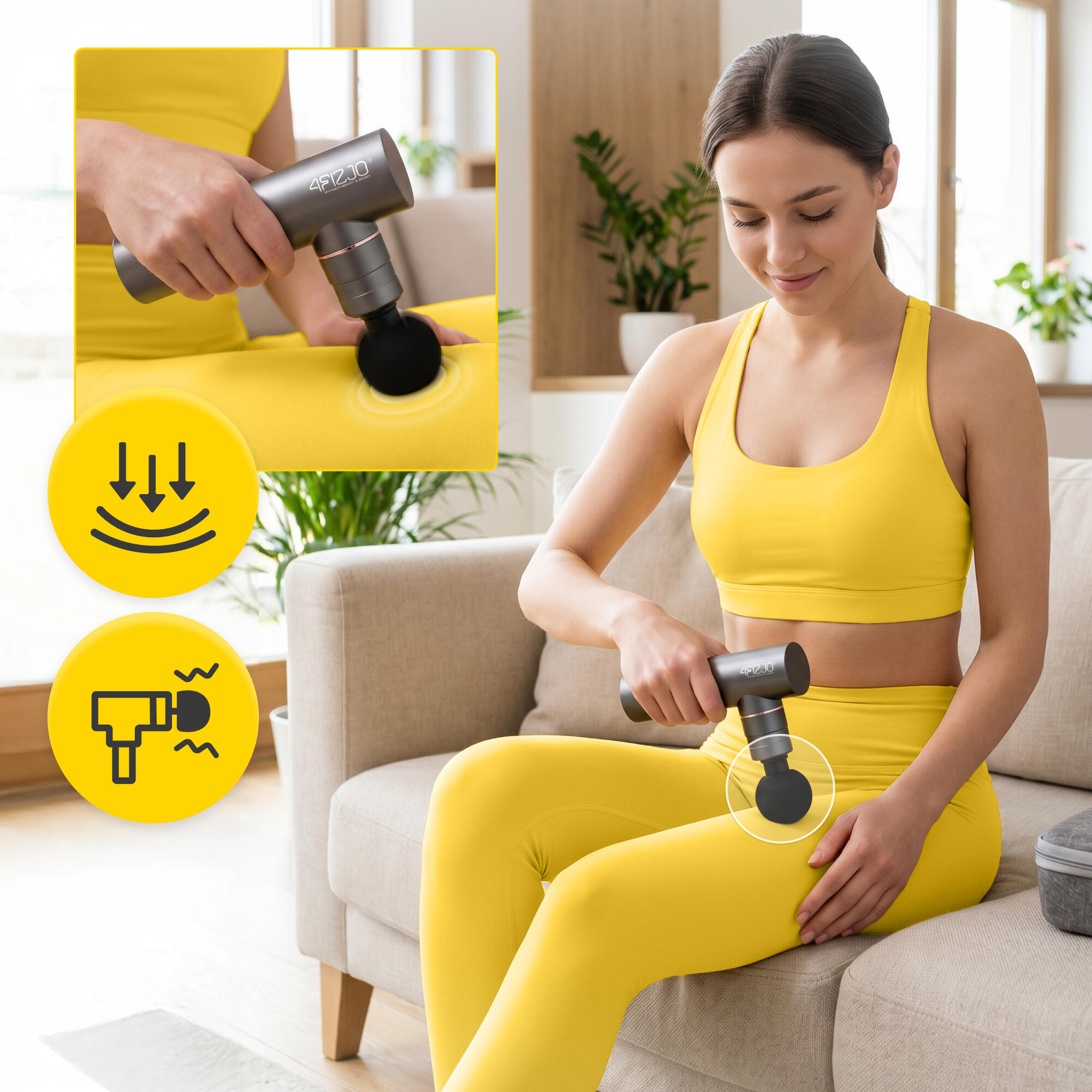 Masażer ręczny powięziowy HEAT & GO MINI podgrzewana końcówka 50W etui 4FIZJO 2/15