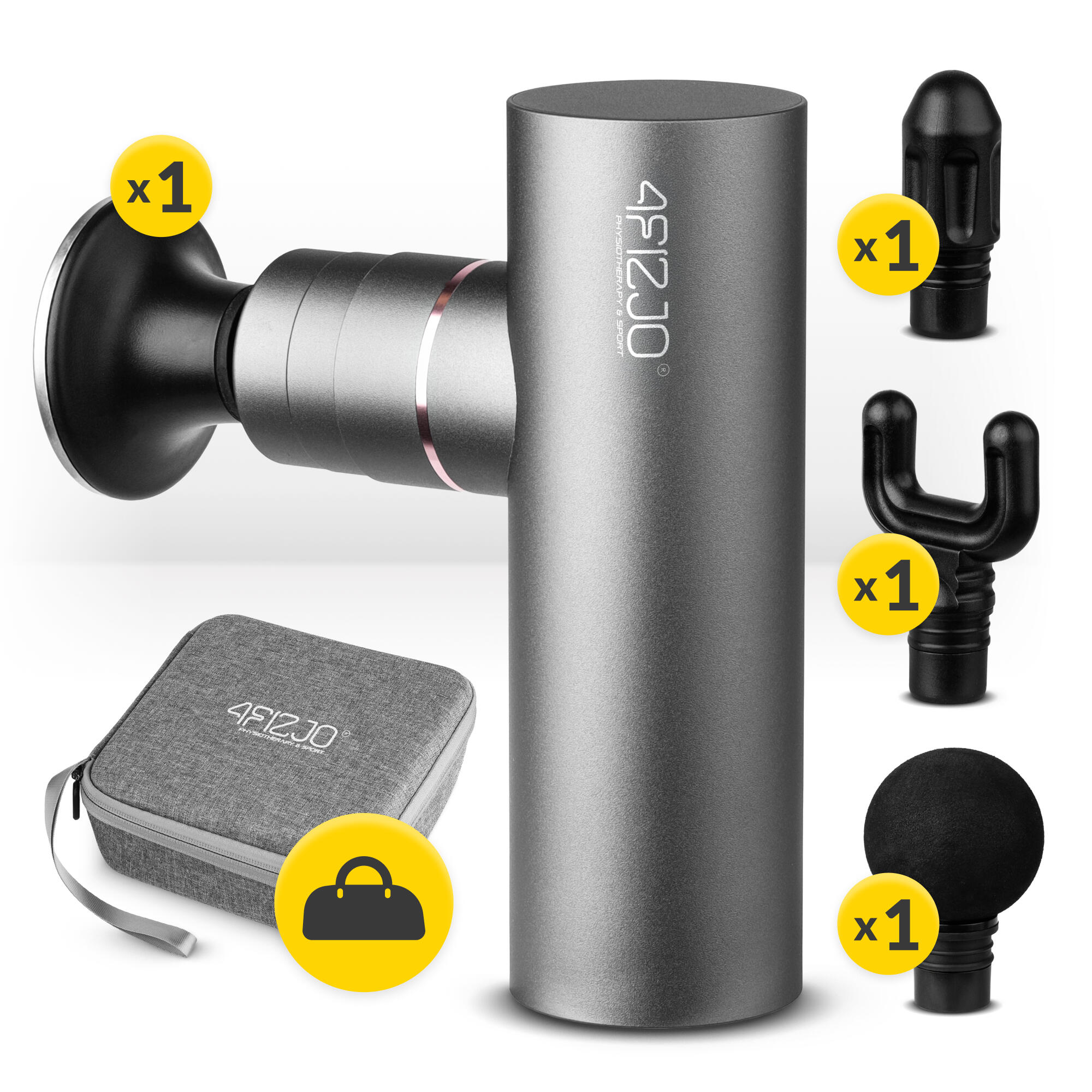 Masażer ręczny powięziowy HEAT & GO MINI podgrzewana końcówka 50W etui 4FIZJO 8/15