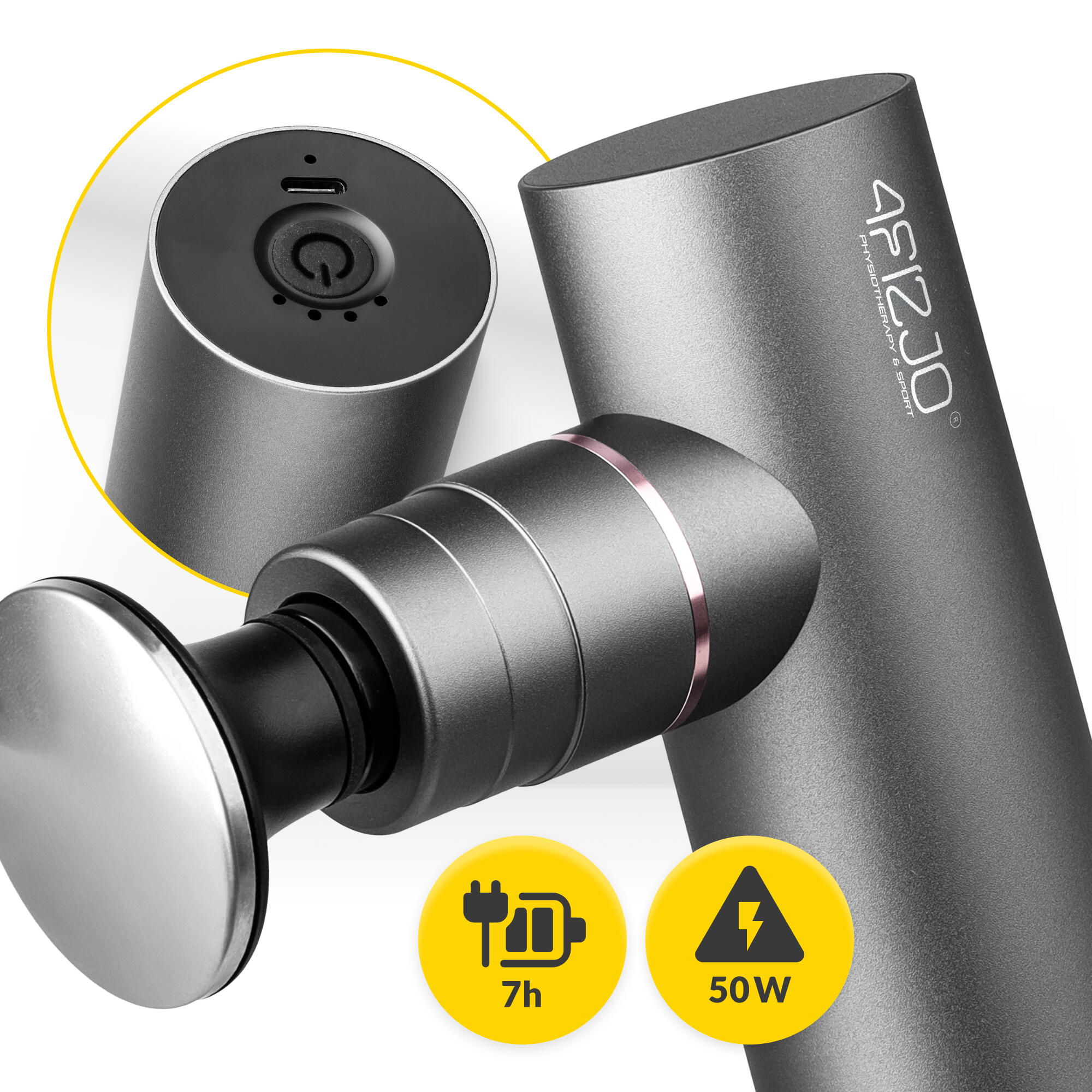 Masażer ręczny powięziowy HEAT & GO MINI podgrzewana końcówka 50W etui 4FIZJO 9/15