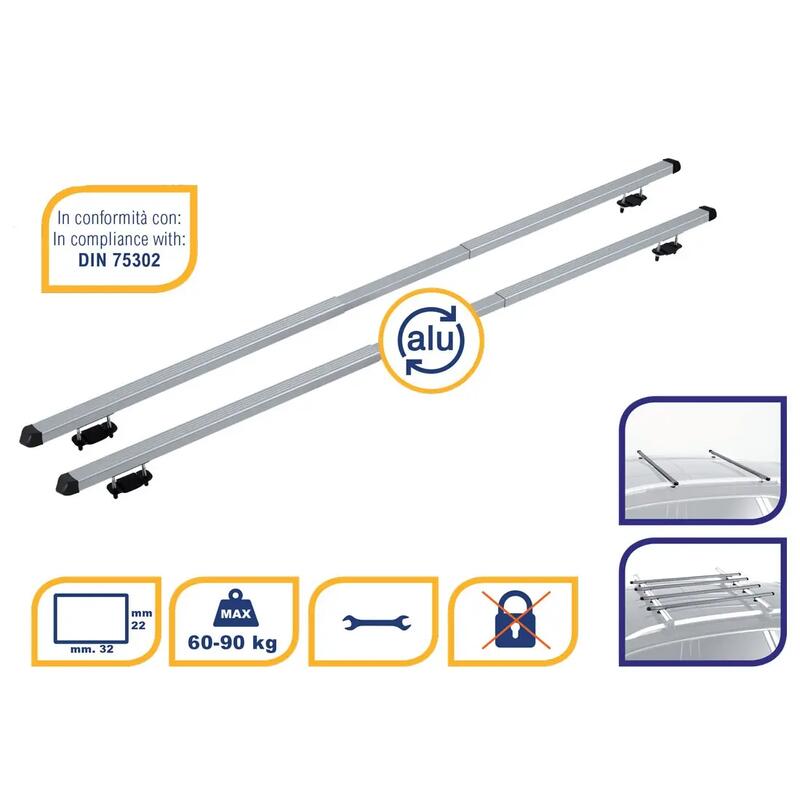 MENABO K39 Rapid - bare transversale universale extensibile aluminiu
