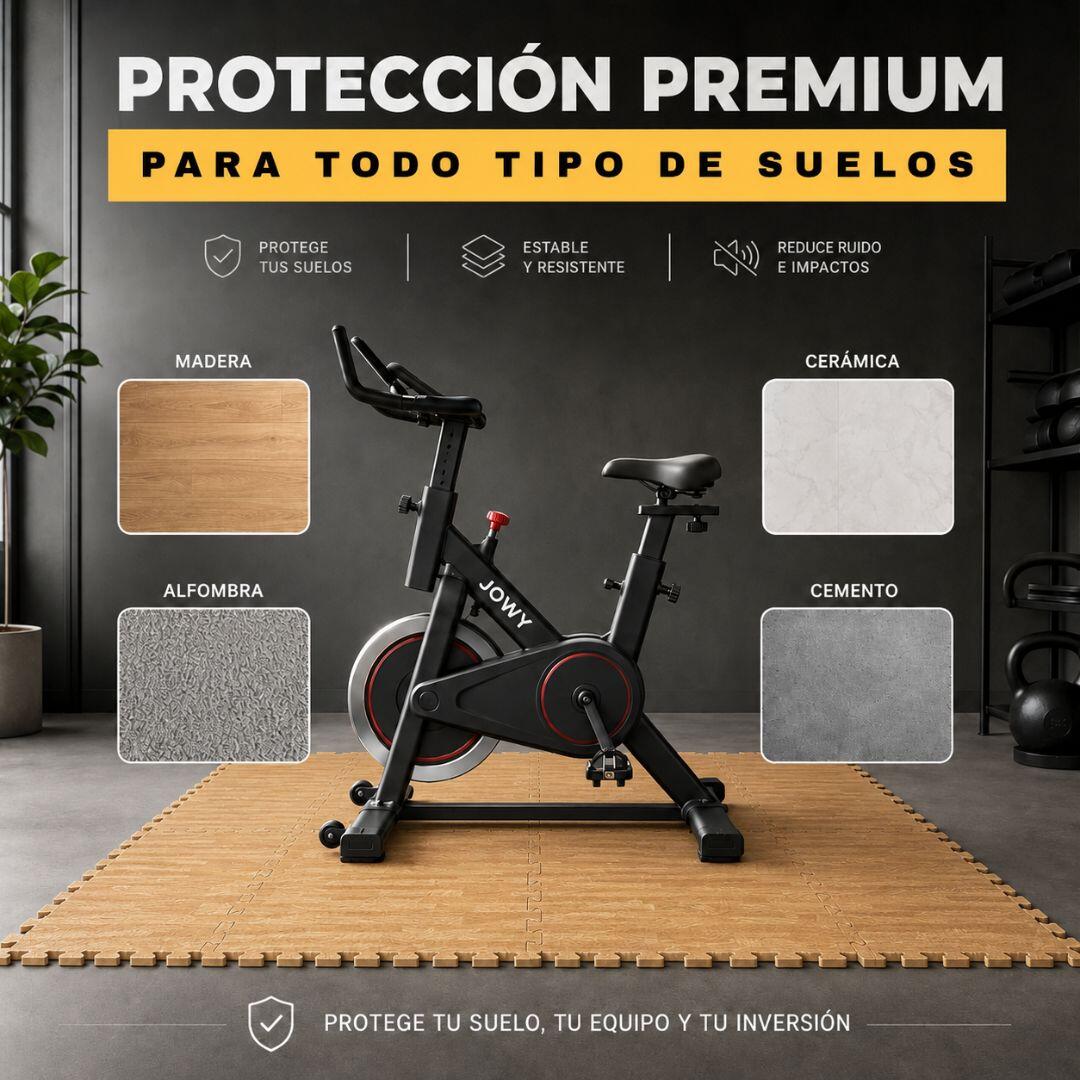 Pack Esterilla Protectora 4 uds. de Suelo 60 x 60 x1 cm, Madera 7/9