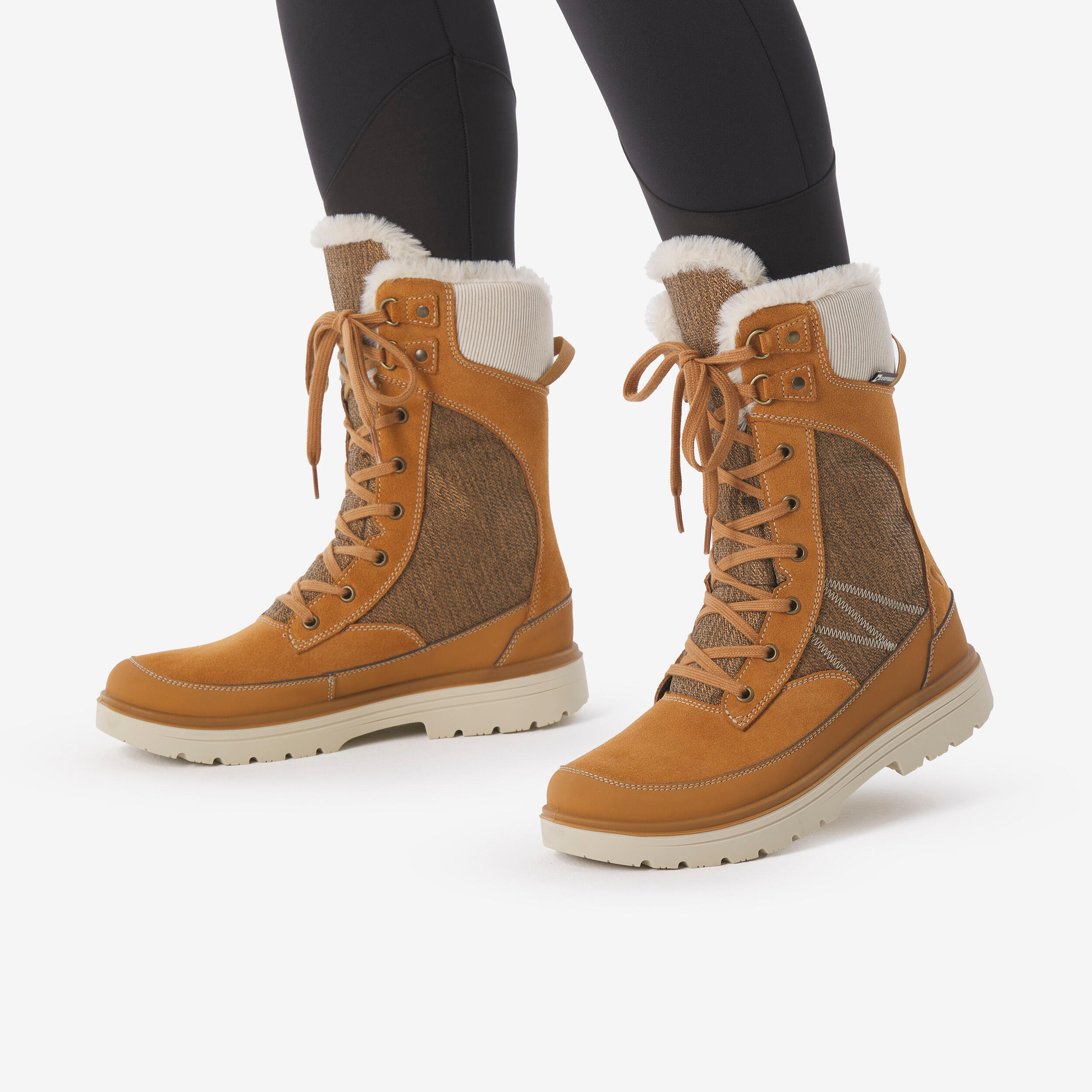 Damen-Wanderstiefel für Schnee, warm und wasserdicht, NH900 braun 8/8