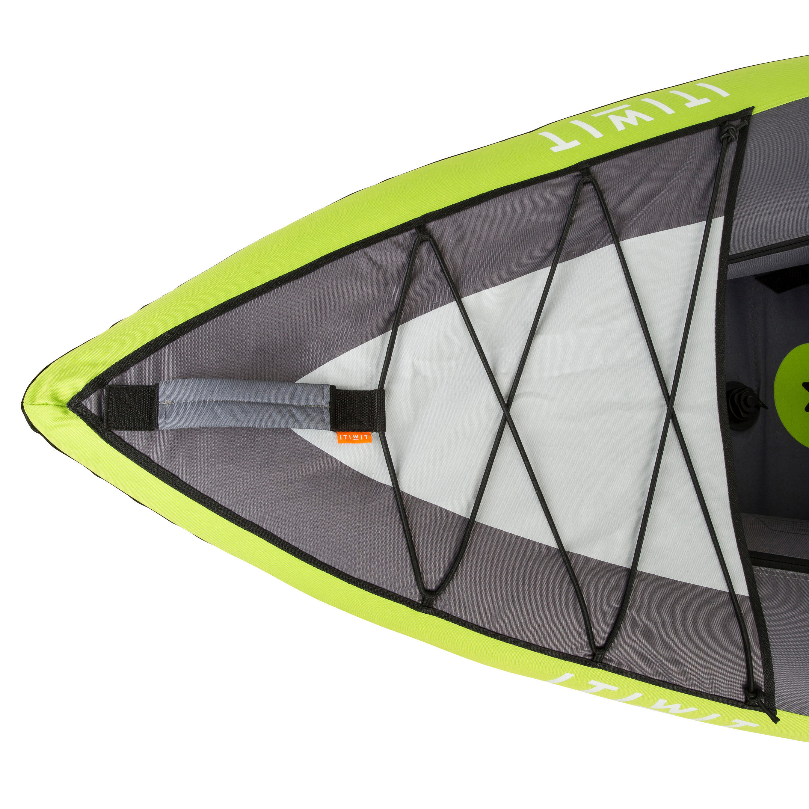 CANOE KAYAK GONFLABLE DE RANDONNEE 1/2 PLACES VERT 7/8