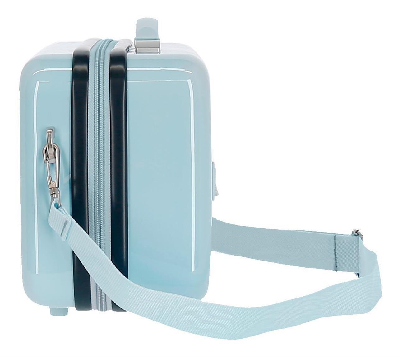 Necessaire Minnie american darling ABS com capacidade de 9L azul claro 3/5