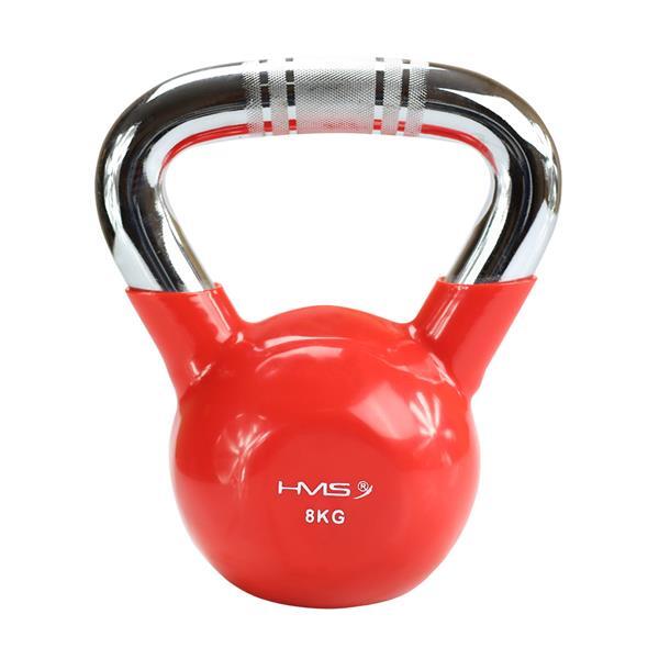 Verchroomd handvat gekartelde gietijzeren kettlebell HMS KTC