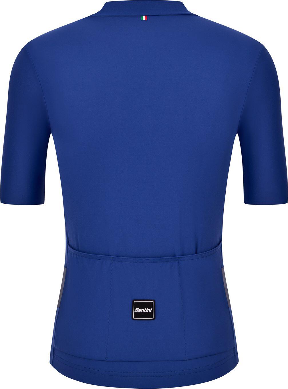 Santini Sensation uniseks fietsshirt met korte mouwen, blauw 2/3