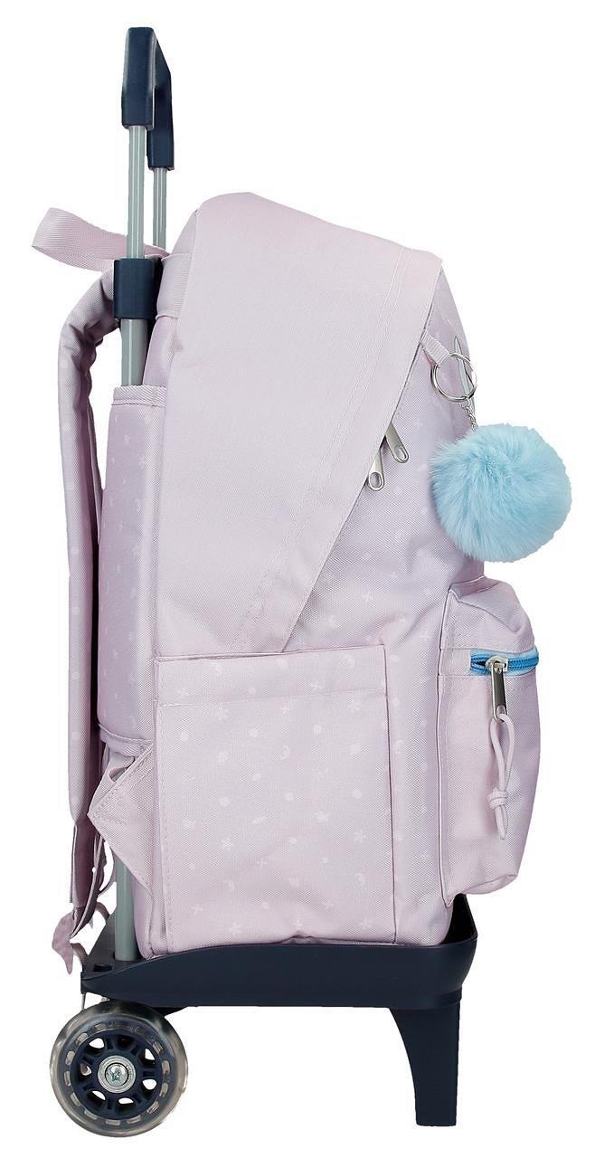 Mochila escolar com carrinho Stitch from Hawaii 32x44x15 cm nude 4/5