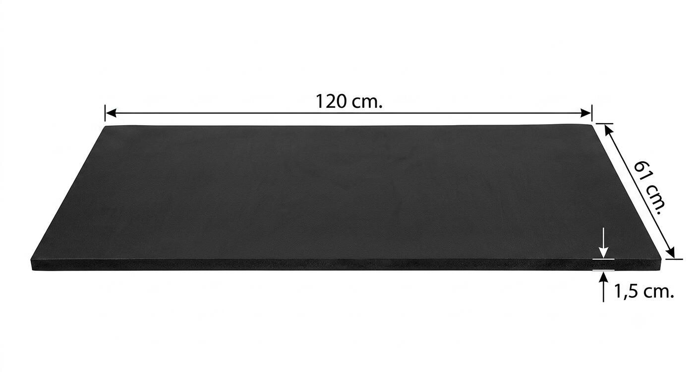 Colchoneta Esterilla NBR Negro 120x61x1,5 cm 3/3