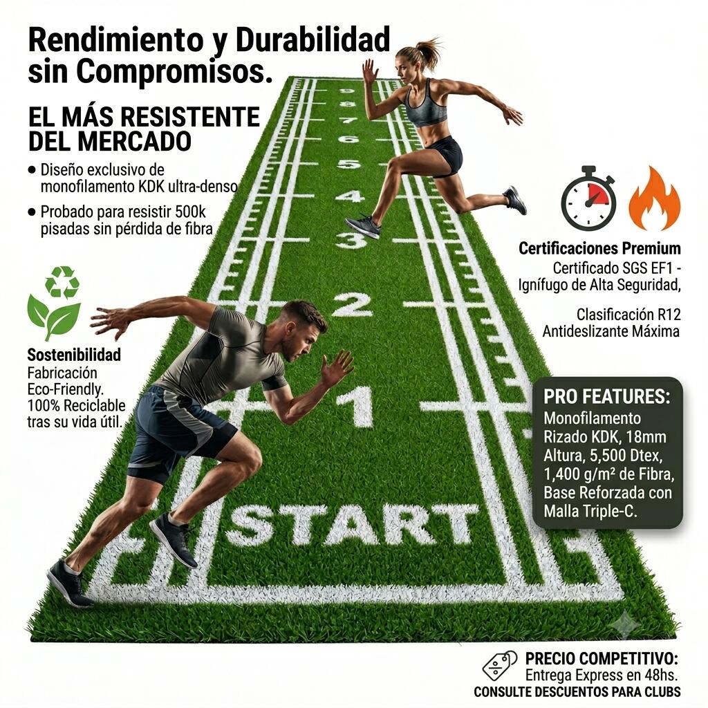 Césped Artificial 2x10 m Numerado Profesional Verde 3/3