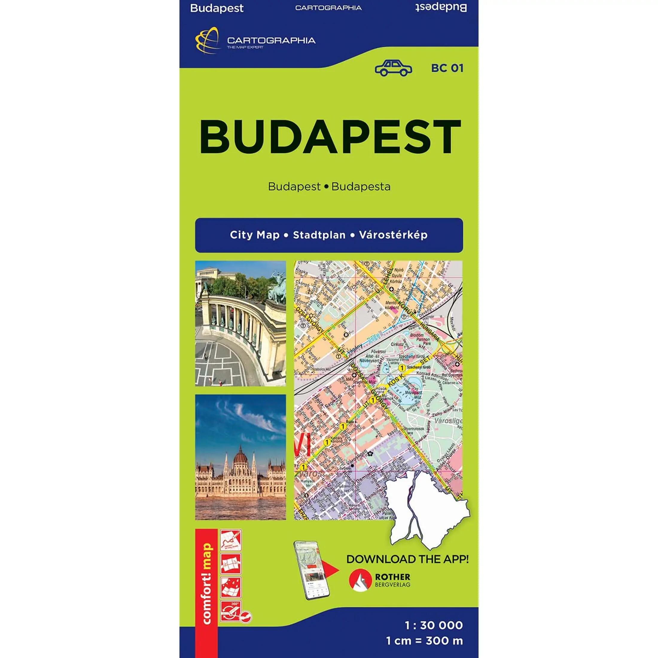 Budapest Comfort térkép (laminált) 1/6