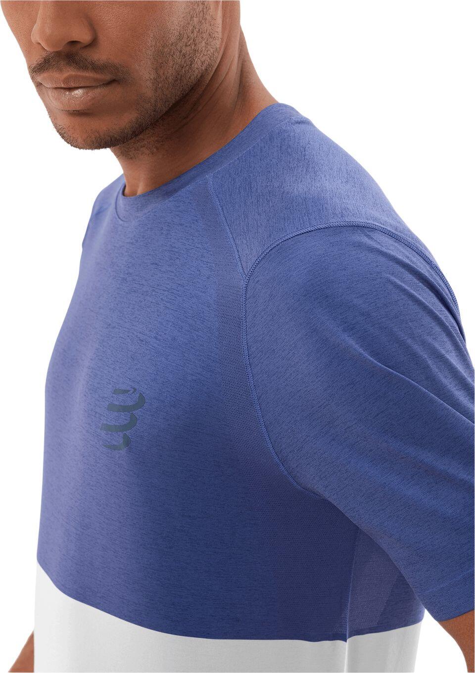 Compressport Performance Kurzarm-Trikot Blau/Weiß Herren 3/7