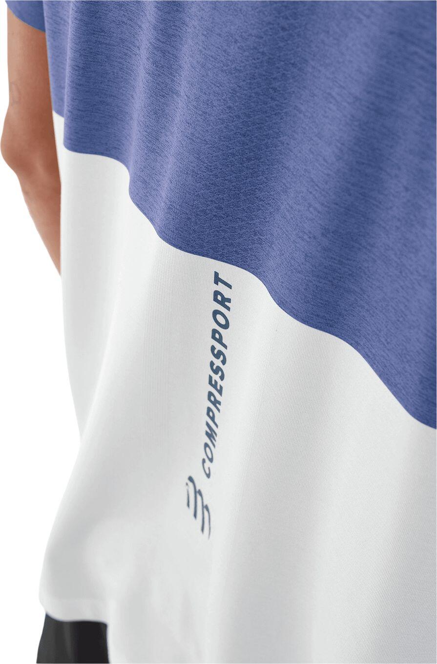 Compressport Performance Kurzarm-Trikot Blau/Weiß Herren 4/7
