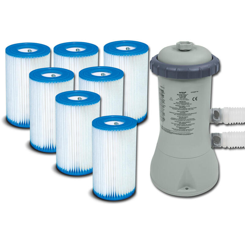 Pompa filtrująca do basenów 3785L/h + 7 filtrów Intex 28638 / 29000
