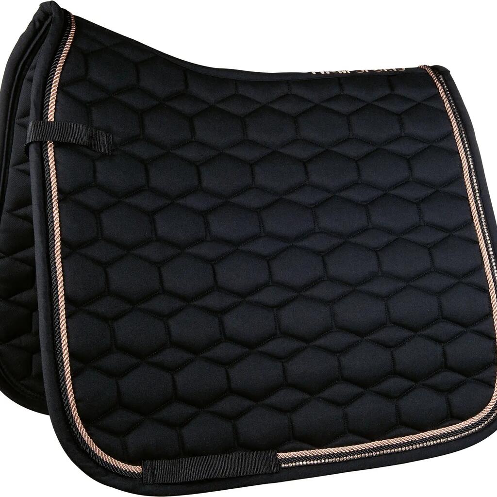 Dressage saddle pad for horses HKM Glamour Style Rosegold