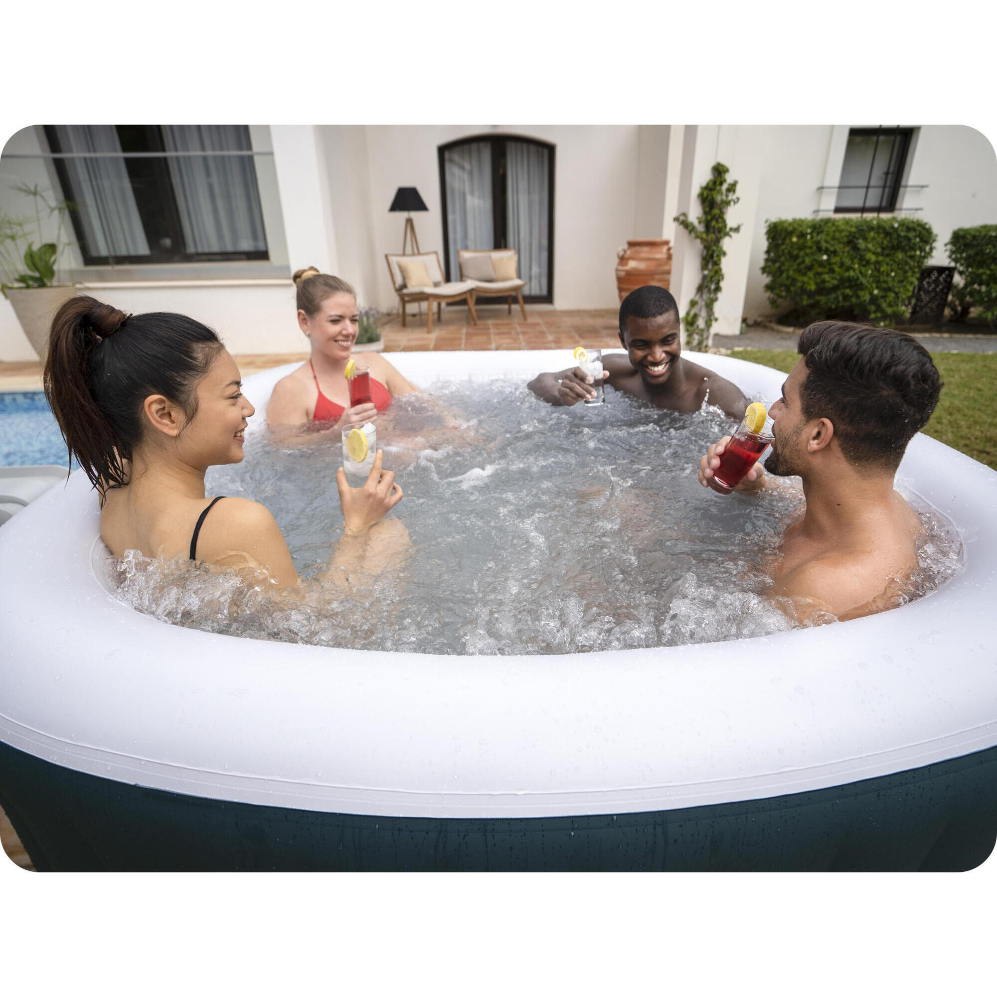 Bestway Spa gonflable carré Lay-Z-Spa Ibiza AirJet 4-6 personnes 5/7