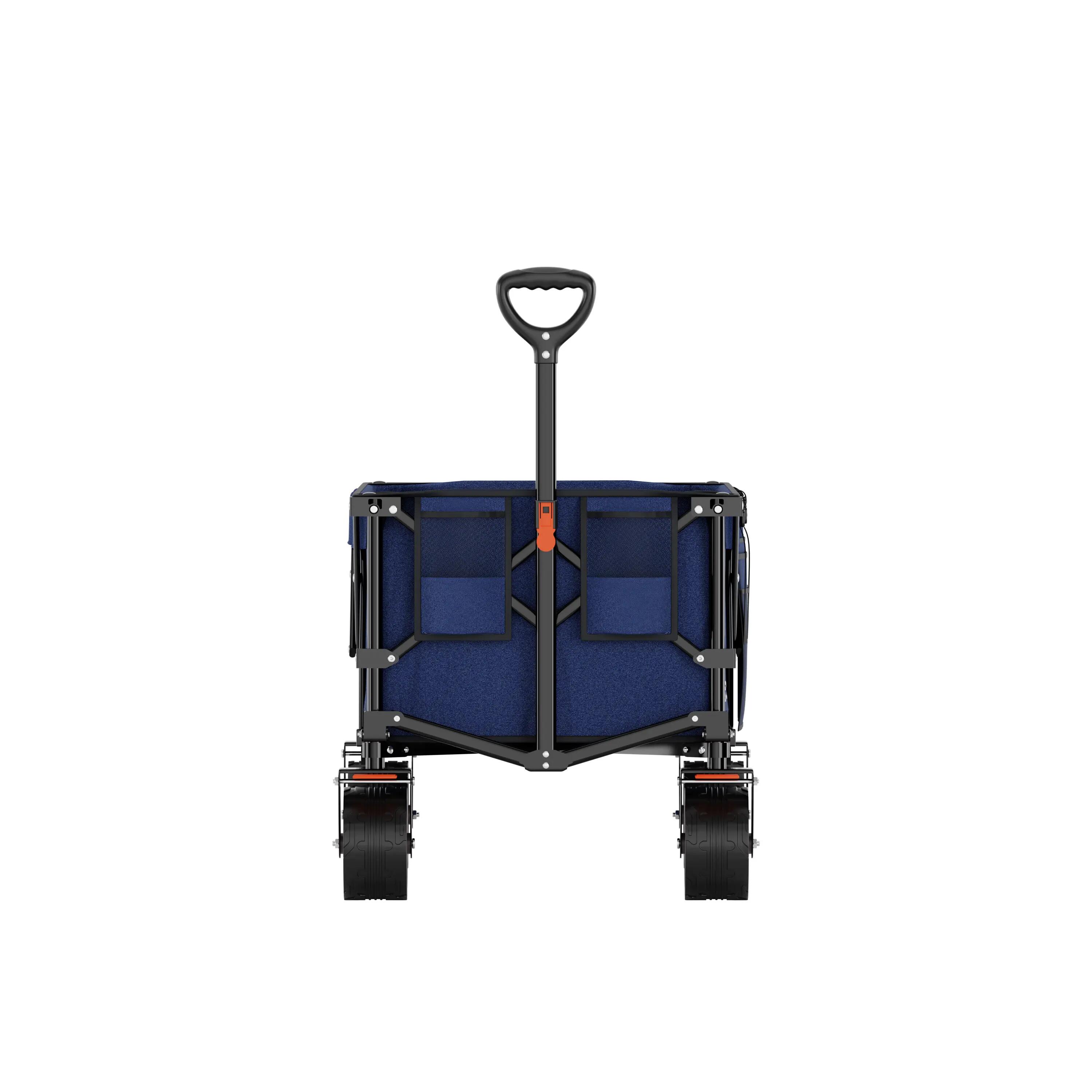 Bolderkar opvouwbaar met rem en beschermhoes - Blauw 5/6