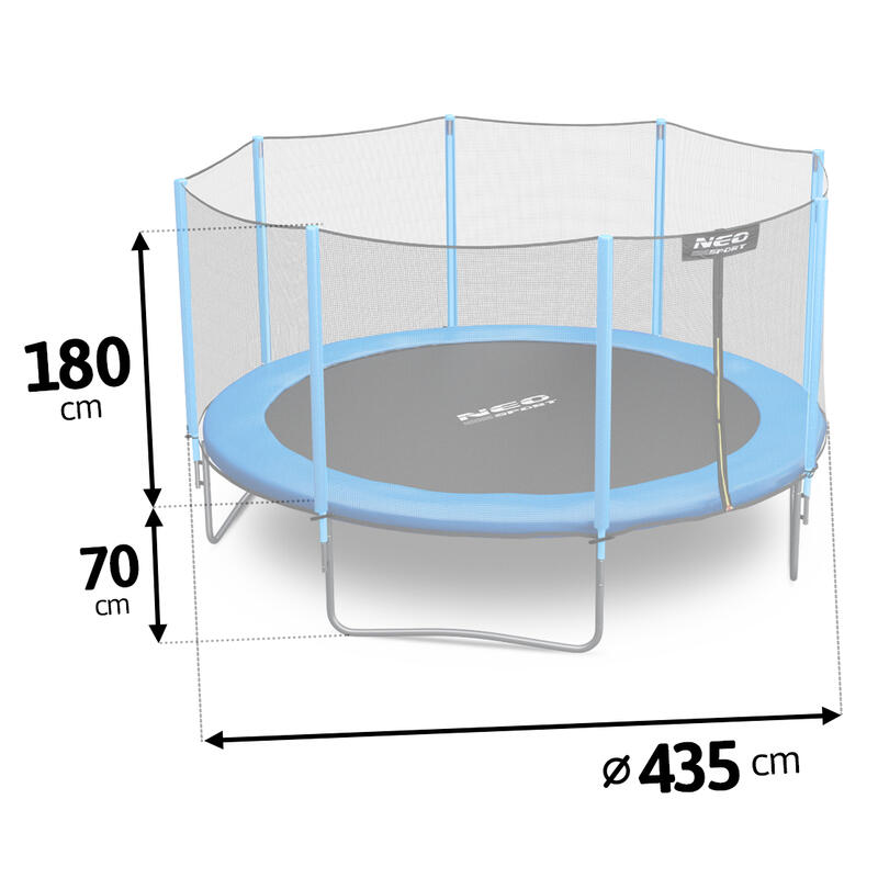 Trampolina ogrodowa Neo-Sport NS-14Z181 z siatką zewnętrzną i drabinką