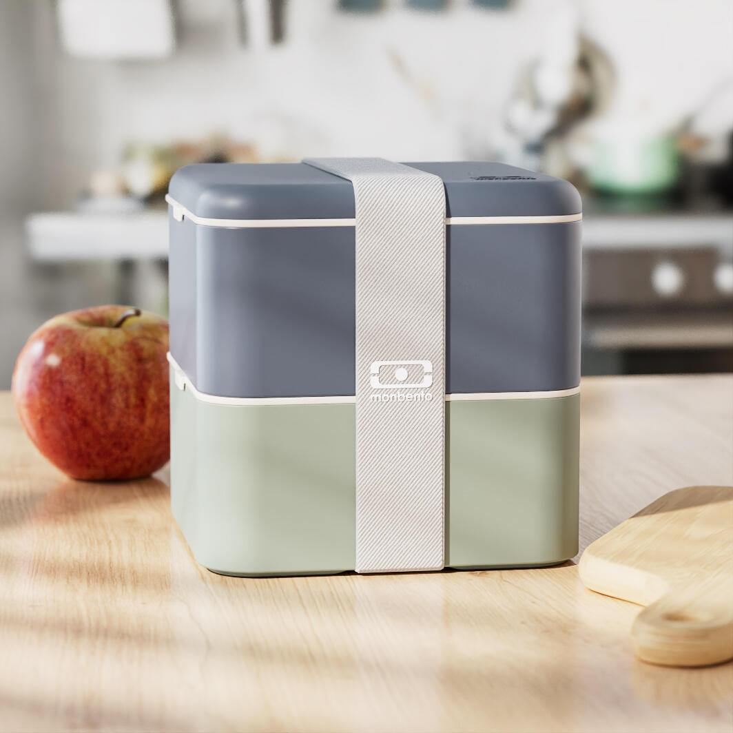 Portapranzo 2x850ml - 1,7L|Erwachsene |Büro, Picknick|Made in France|Square 4/4