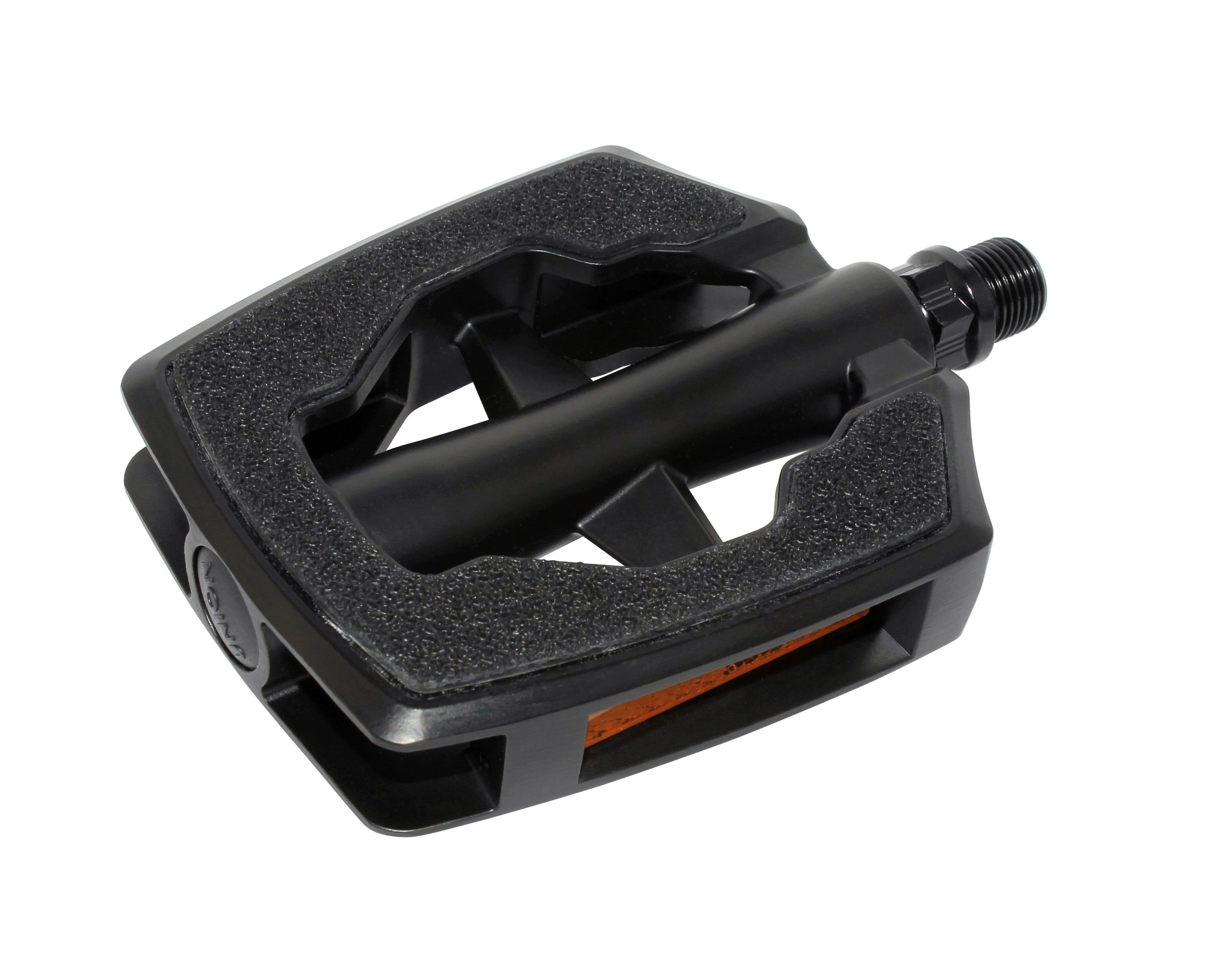 Pedale bicicletă Sandblock antiderapante din aluminiu negru mat