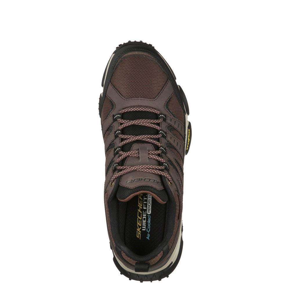 Mens SkechAir Envoy Leather Trainers (Brown/Black) 3/5