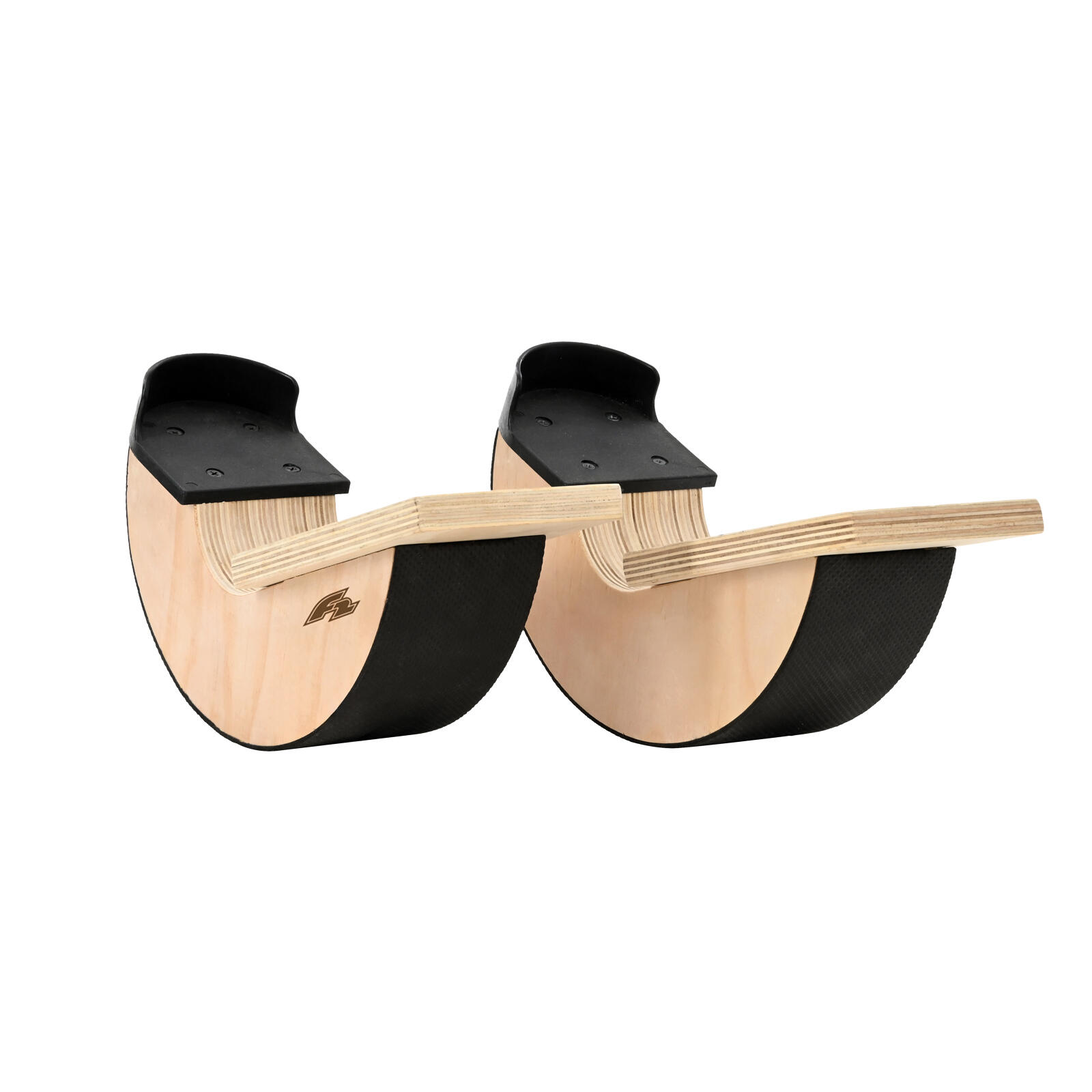 F2  Balance Board Stretch Boards Holz 33cm Natur/Schwarz 1/7