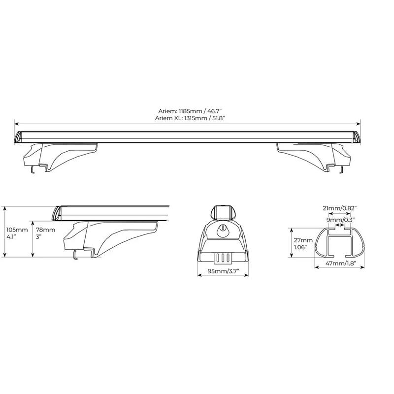 MENABO Ariem Silver bare transversale BMW Serie 3 (F31) Touring 2012-2015