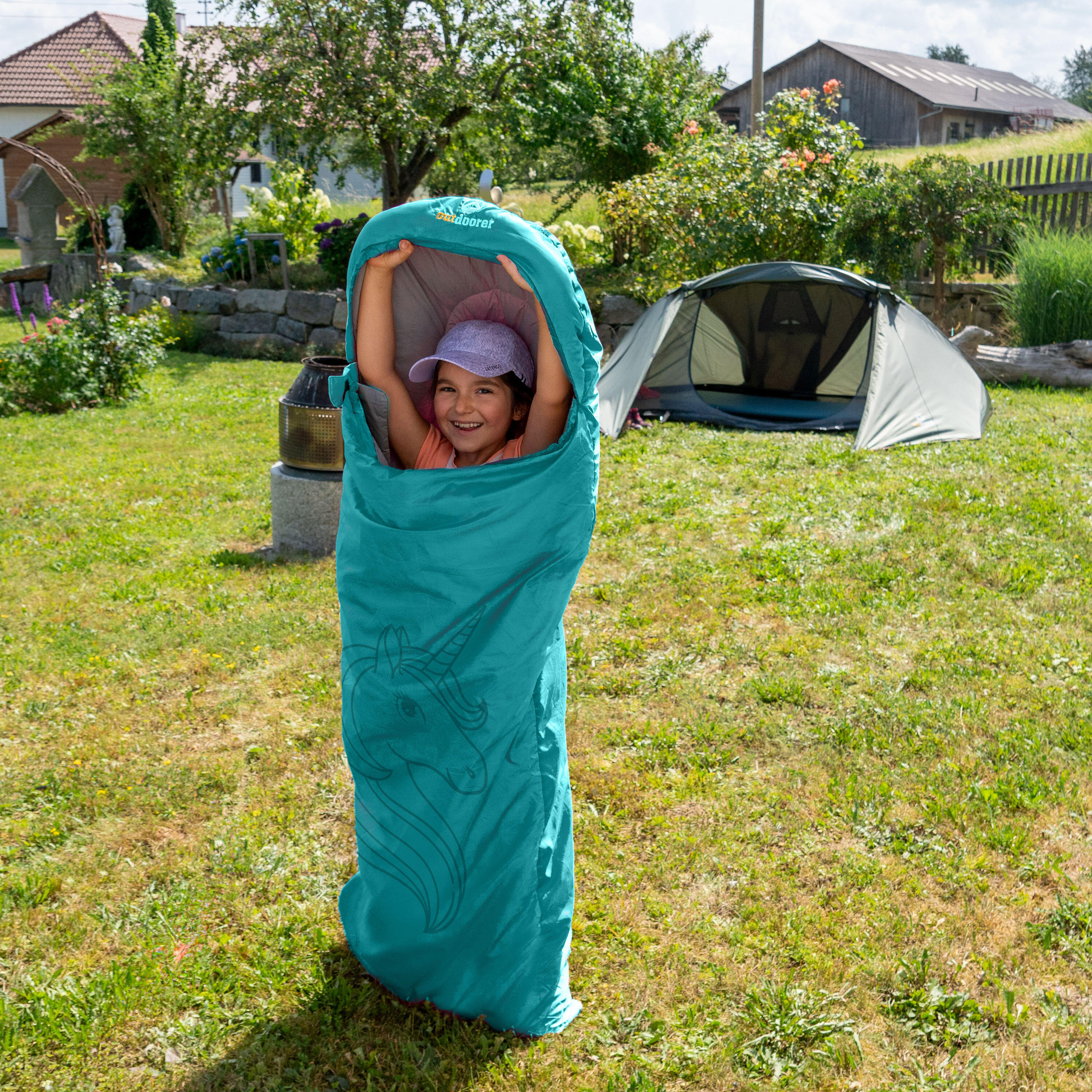 Kinderschlafsack Dream Express Aqua - Schlafsack mit Einhornmotiv 7/7