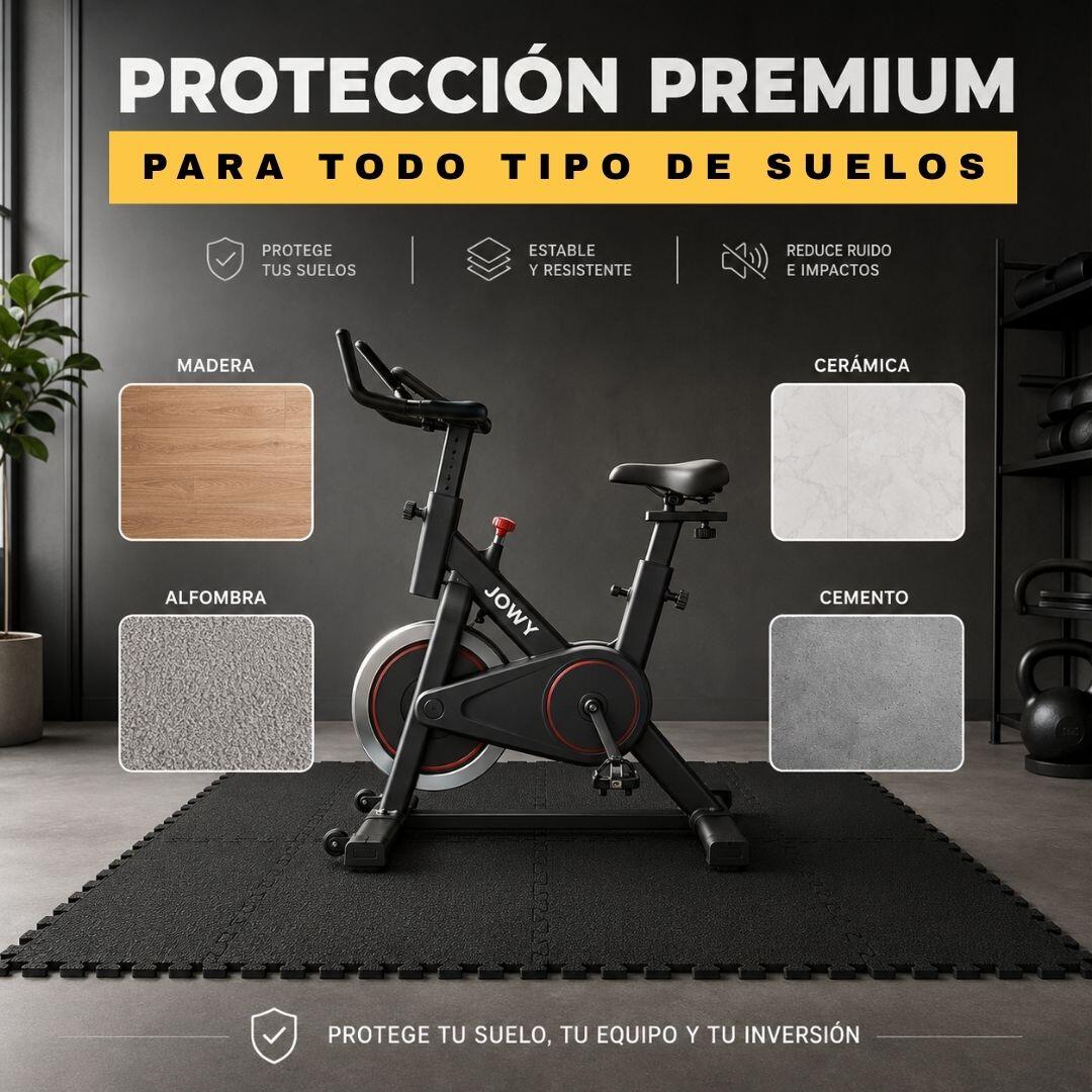 Pack Esterilla Protectora 4 uds. de Suelo 60 x 60 x1 cm, Negro 6/8