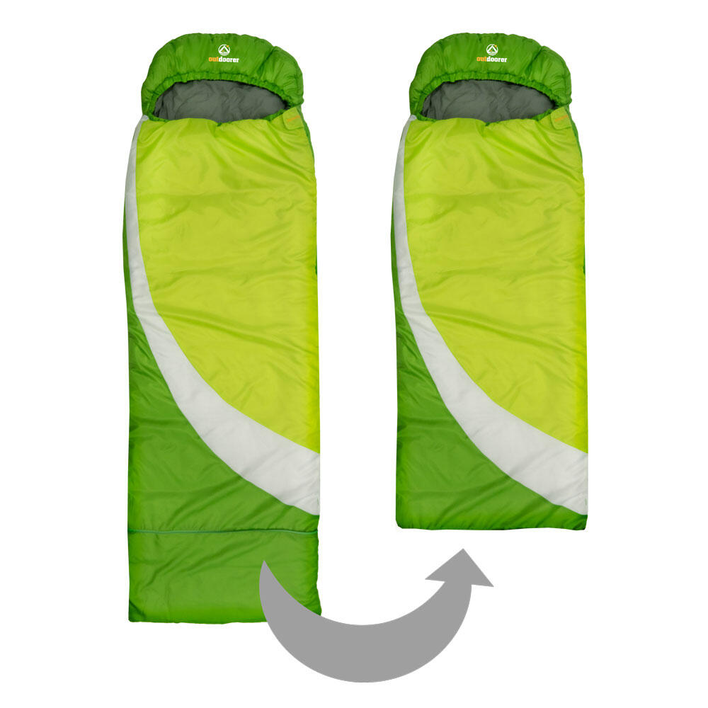 Kinderschlafsack DreamSurfer Grün Grau - Mitwachsender
Campingschlafsack 3/7
