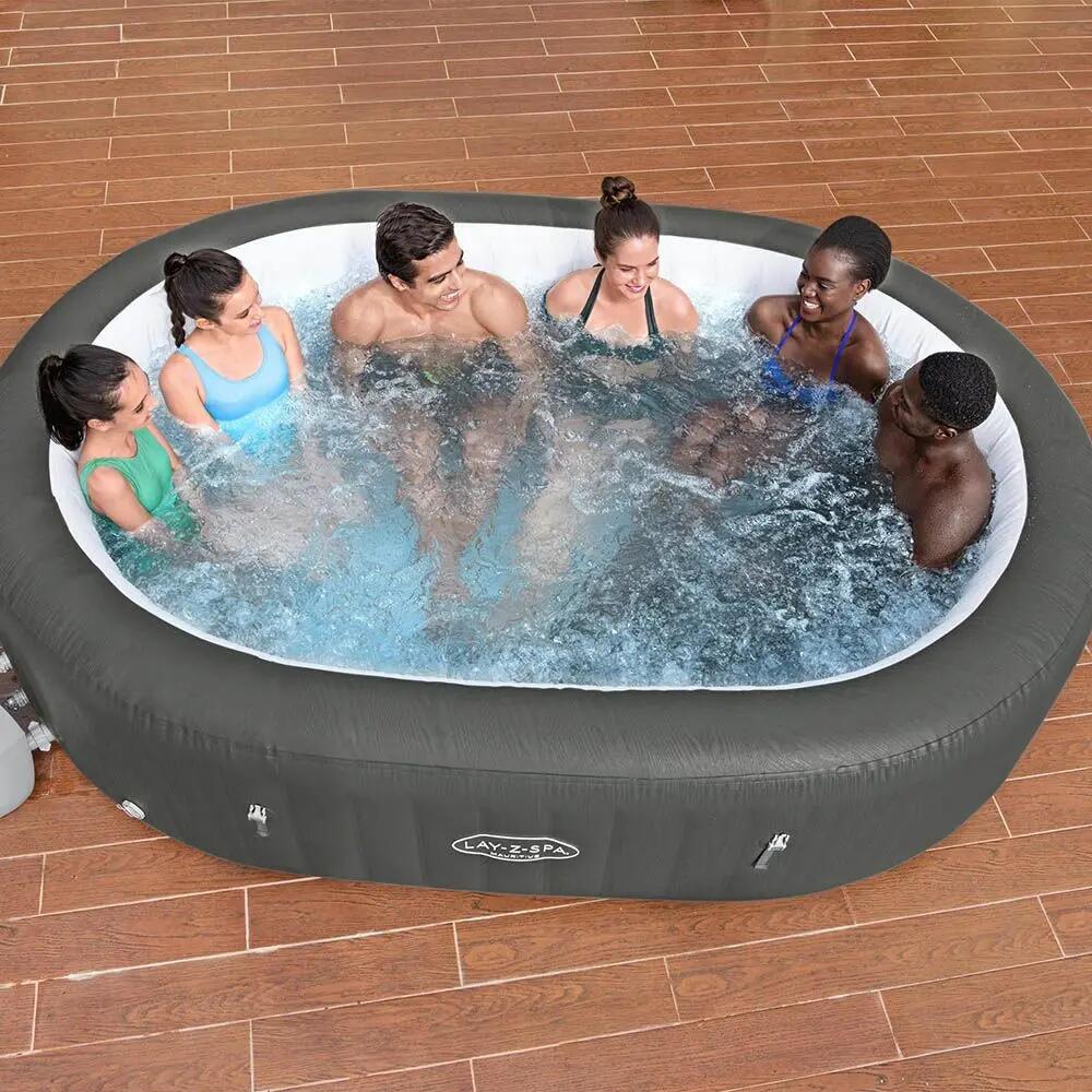 Bestway Spa gonflable ovale Lay-Z-Spa Mauritius AirJet avec WiFi 5-7 personnes 8/10
