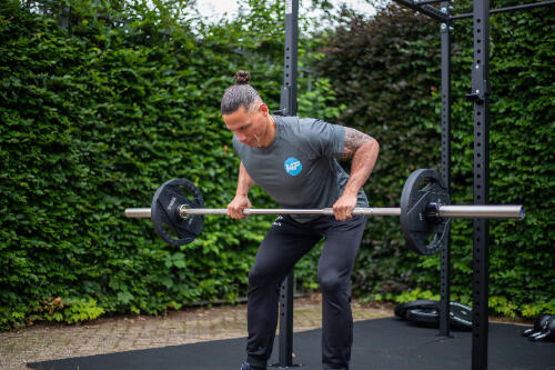 Muscle Power MP2005 Olympische rubber halterschijven 2 grips 1.25 KG 6/7