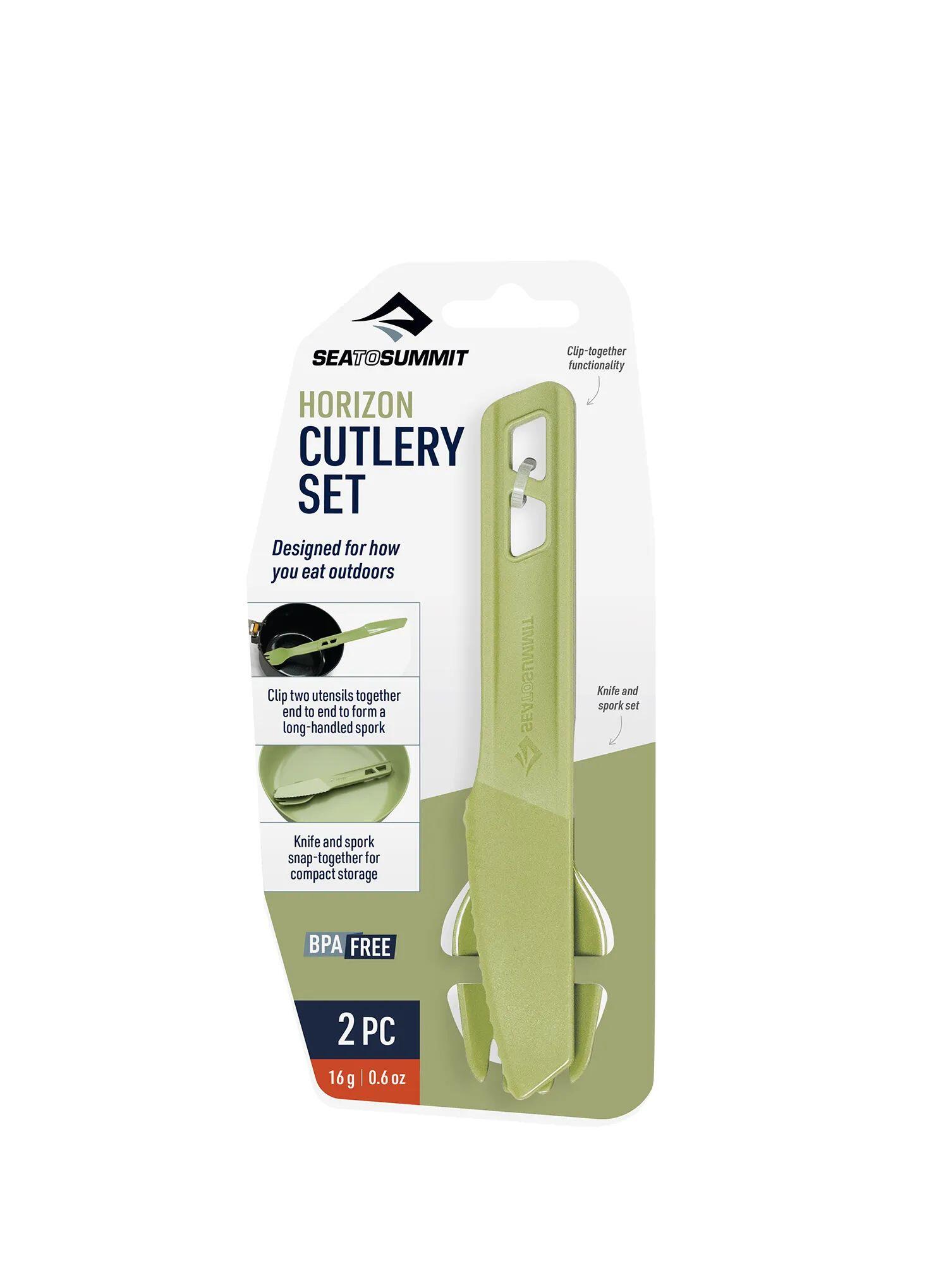 Zestaw biwakowy turystyczny nóż i spork Horizon Cutlery 2/4