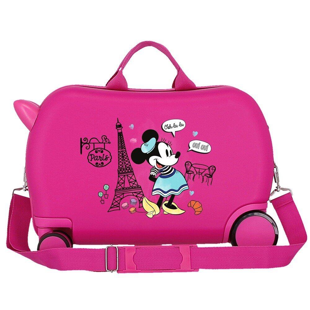 Mala infantil Minnie around the world ABS com capacidade de 24L fúcsia 2/5