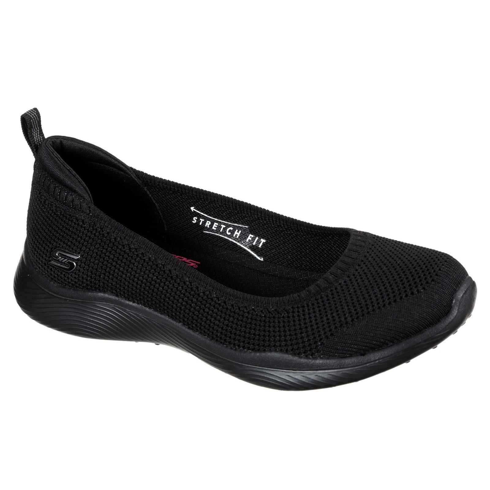 SKECHERS Womens/Ladies Microburst 2.0 Be Iconic Wide Shoes (Black)