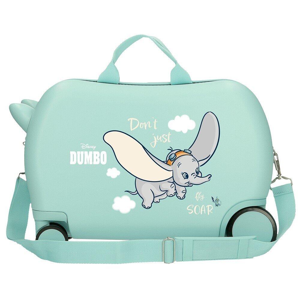 Mala infantil Dumbo fly ABS com capacidade de 24L turquesa 2/5