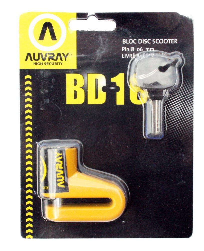 ANTIVOL BLOC DISQUE SCOOT JAUNE AUVRAY 3/3