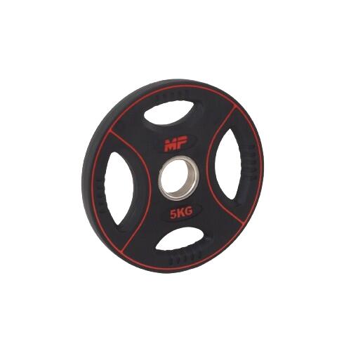 Muscle Power 5 kg Polyurethaan 4 Grip Halterschijf 50 mm 2/6
