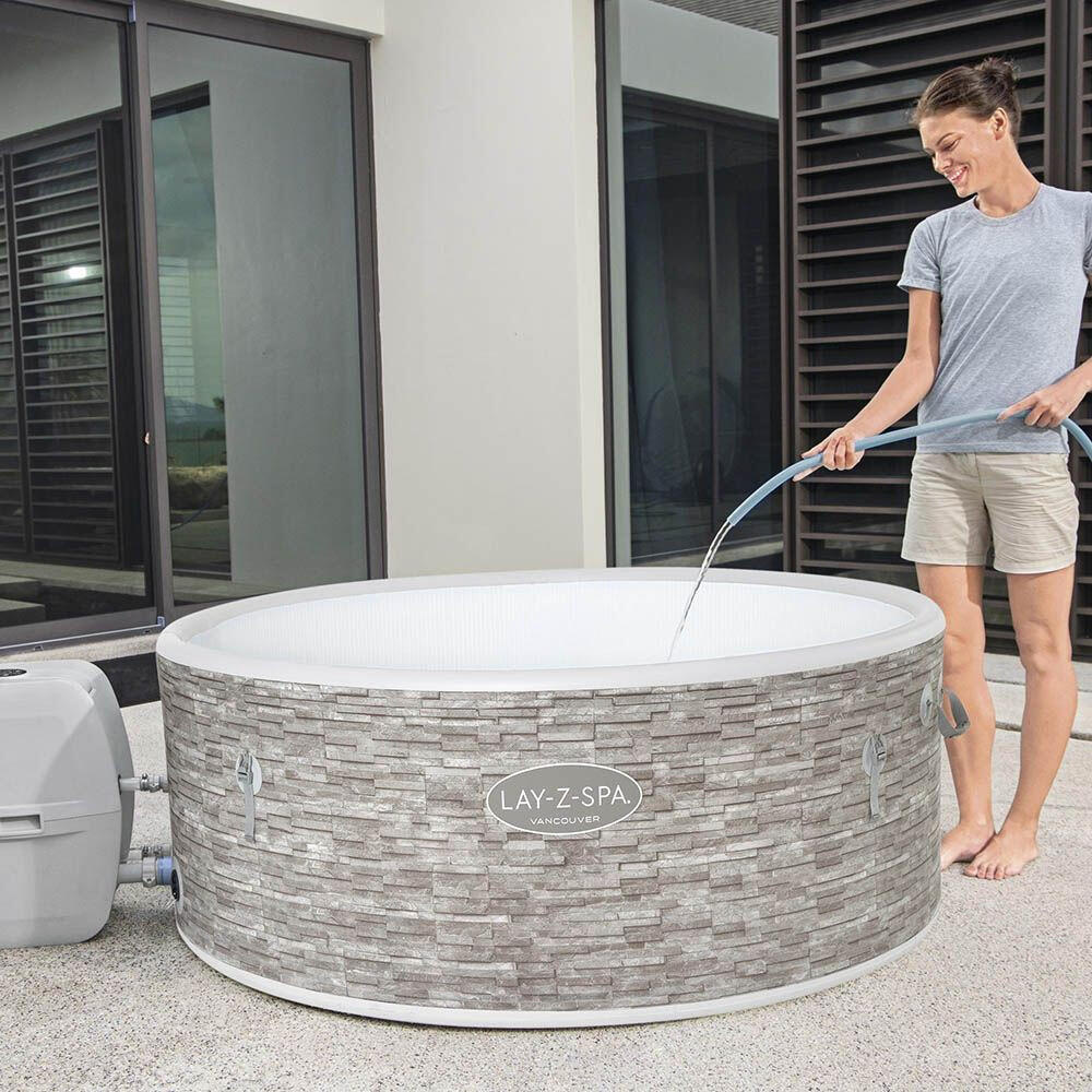 Vasca idromassaggio nuoto Lay-Z-Spa Vancouver, Grigio 9/10