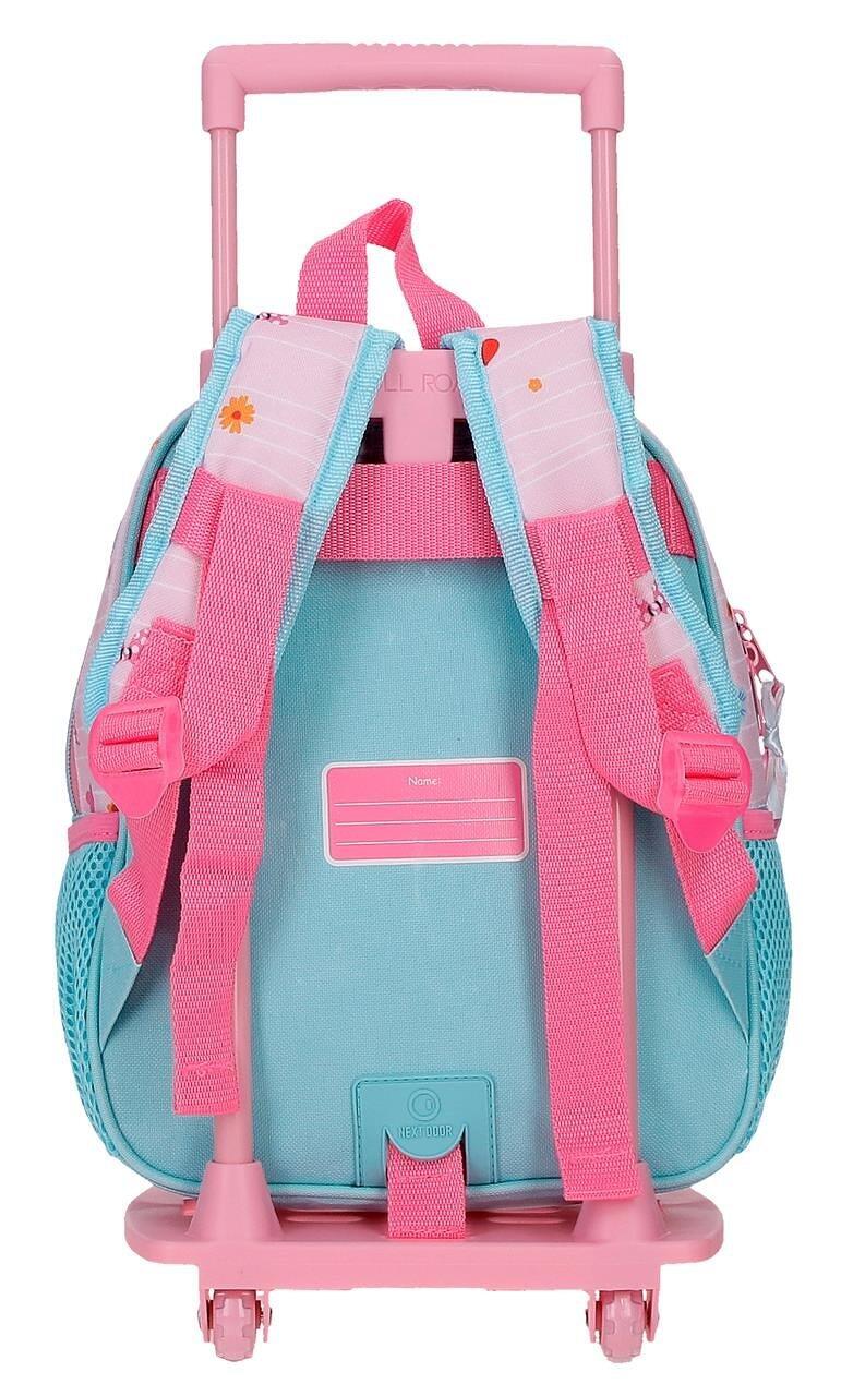 Mochila escolar com carrinho Minnie happy to be me 23x28x10 cm rosa 2/5