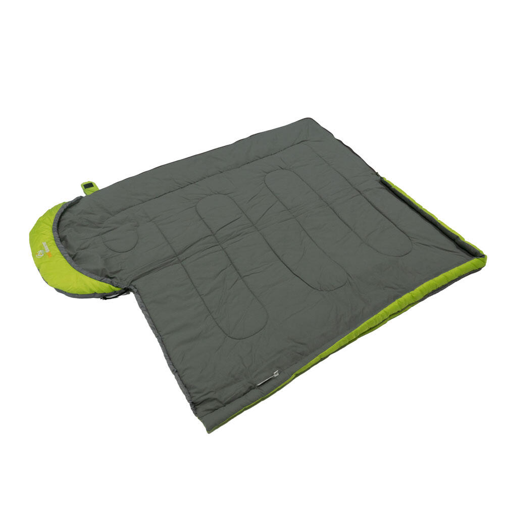 Kinderschlafsack Dream Express Grün - Mitwachsender Jugendschlafsack 6/7