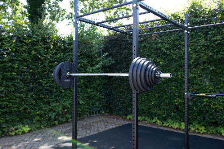 Muscle Power MP2005 Olympische rubber halterschijven 2 grips 15 KG 6/7