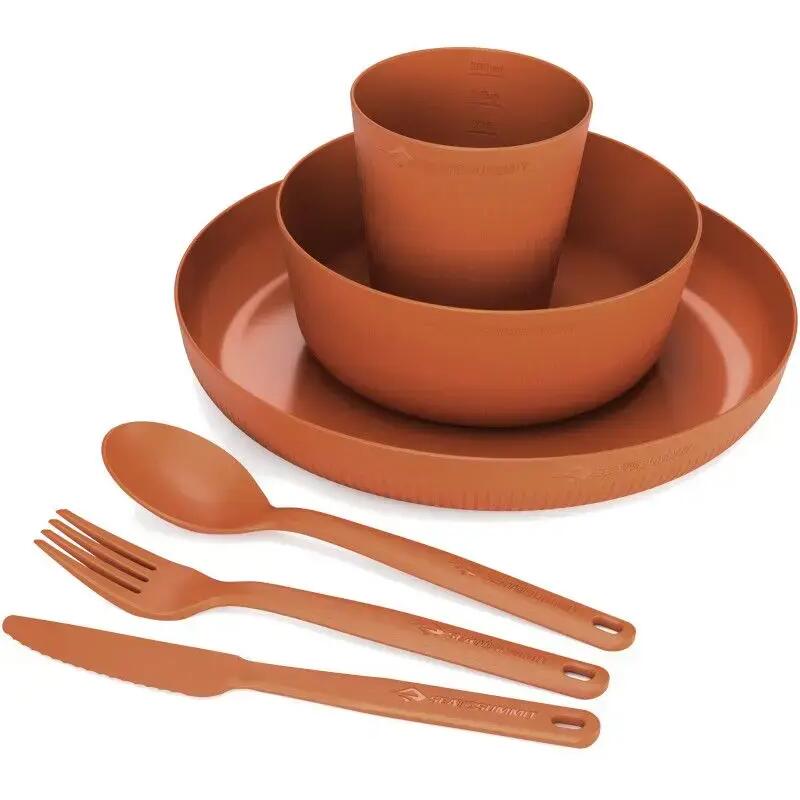 Camp 6 Piece Plastic Dinnerware Set