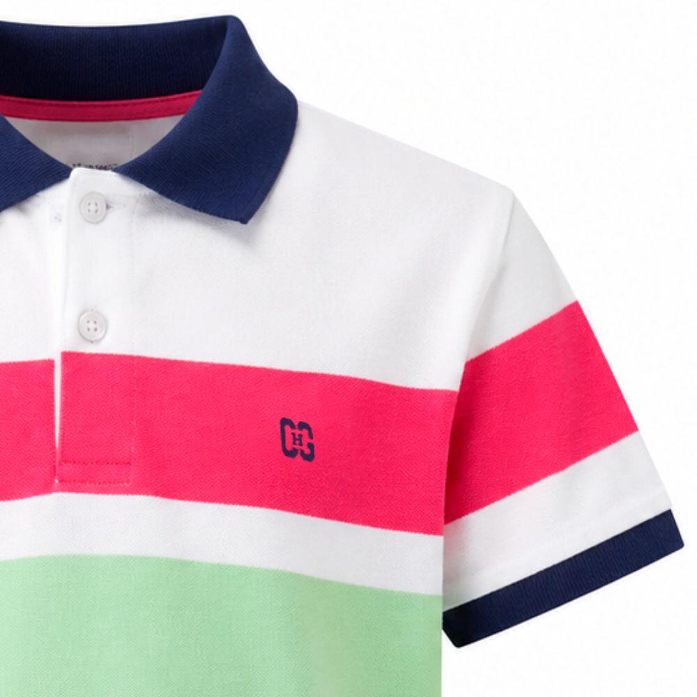 Polo niño rayas multicolor 3/4