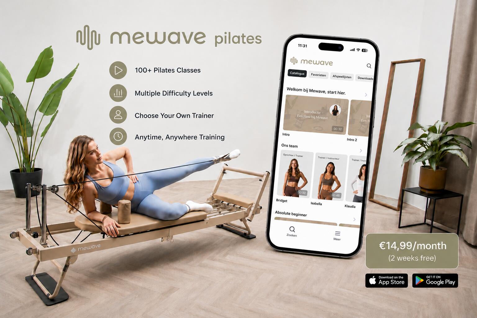 Pilates Reformer Wood 5/6