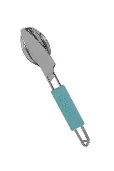 Couverts - Camping - Unisexe - Inox 18/8 emboîtable - Primus - Bleu clair