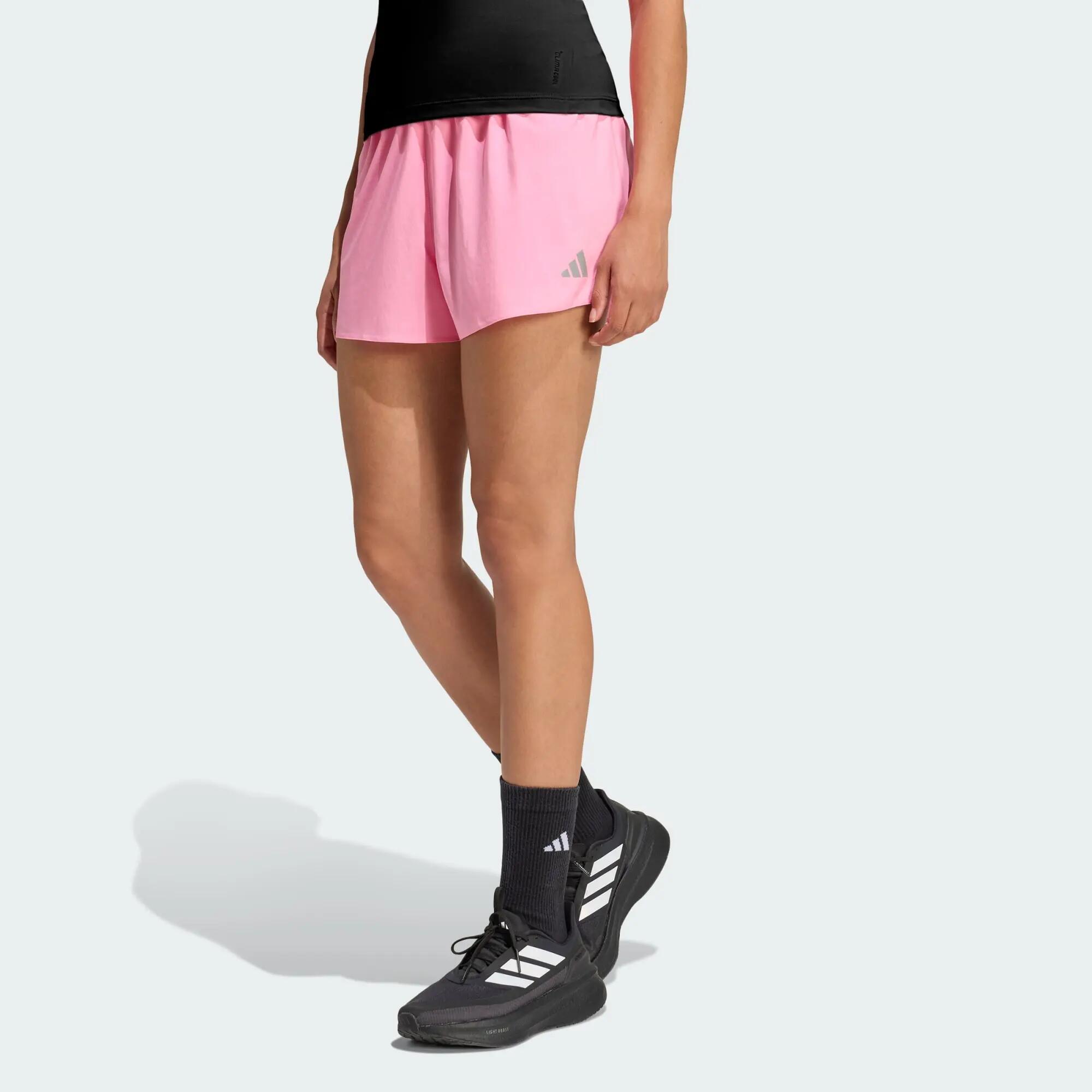 Adidas Run Ess Shor W Women Running Shorts Pink -  2