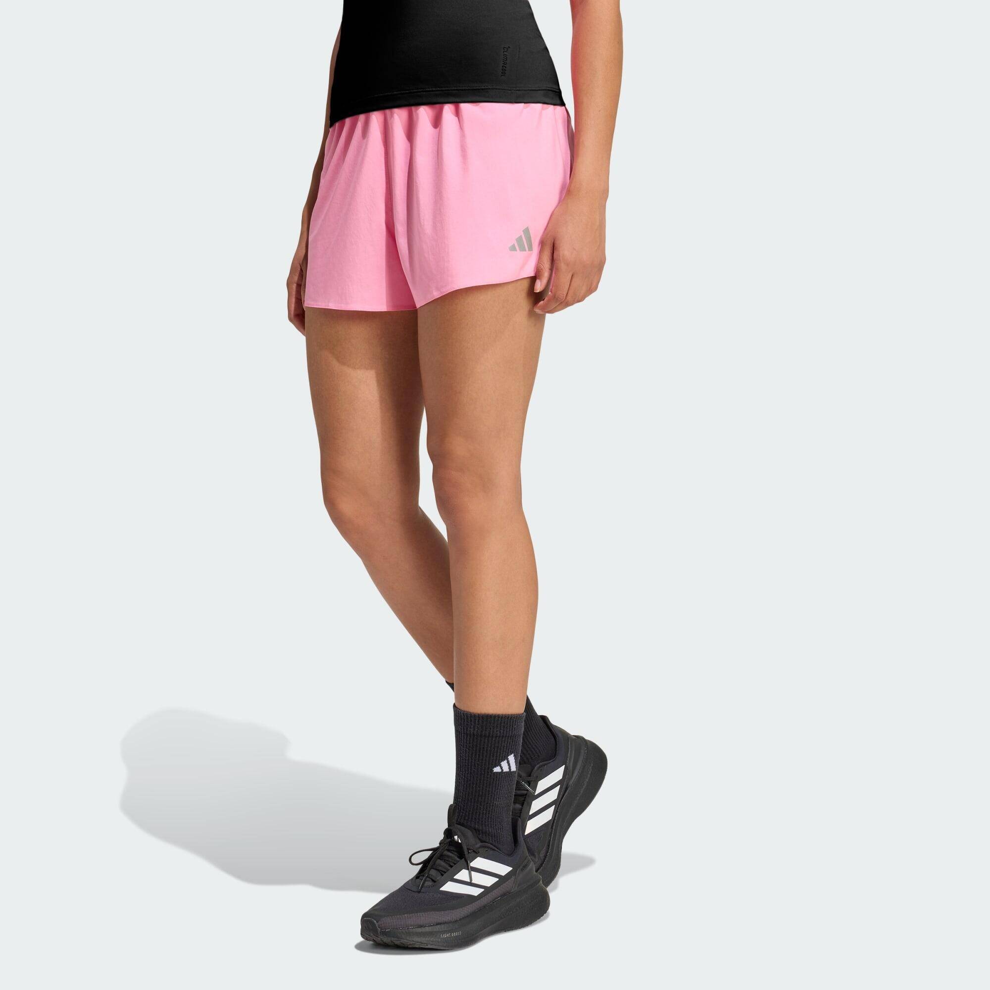 Adidas Run Ess Shor W Women Running Shorts Pink -  2