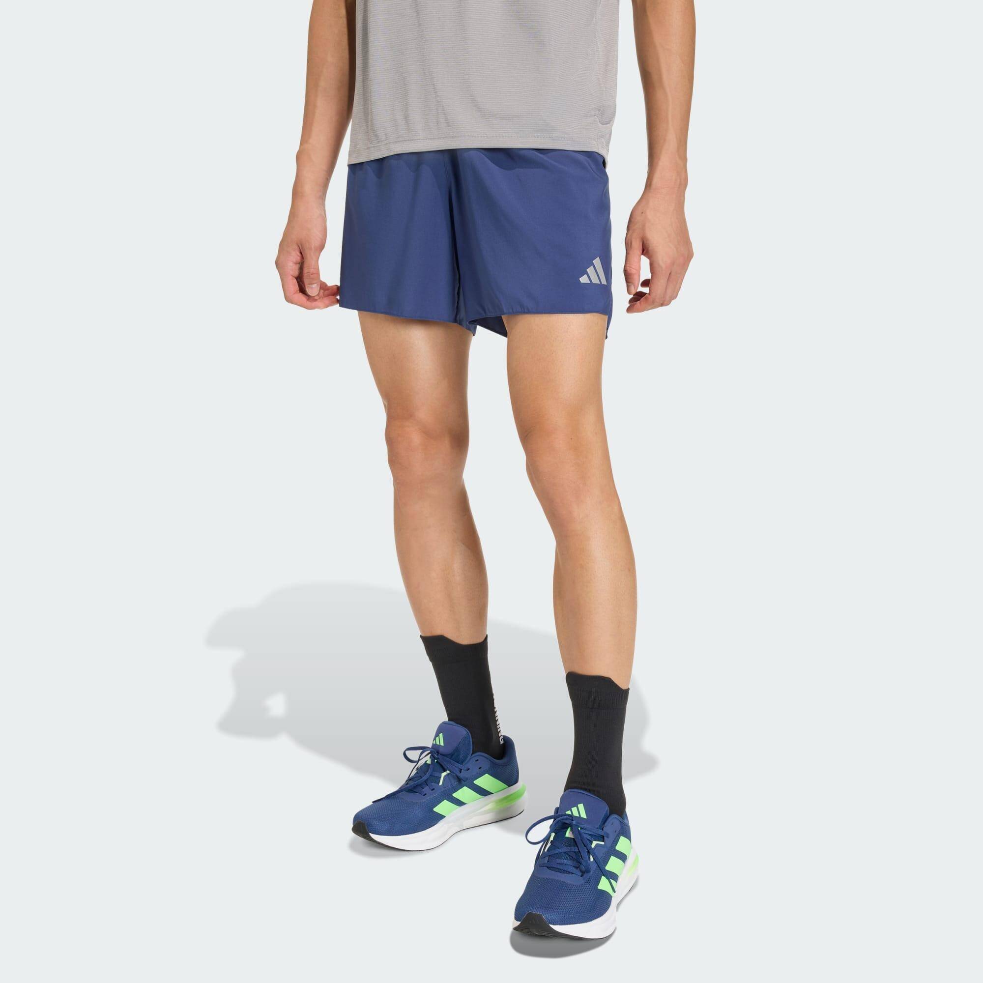 Adidas Run Ess Shor M Men Running Shorts Blue -  2